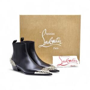Christian Louboutin Cheliviss Meteor Leather Chelsea Boots EU 42 US 9 New $2695